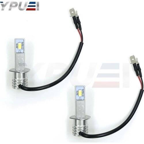 2Pcs H3 35W 6000K LED Fog Light Bulb Lamp Ice Blue 12-24V Universal Car Fog Lamp Bulb White Golden Light Car Styling TSLM1