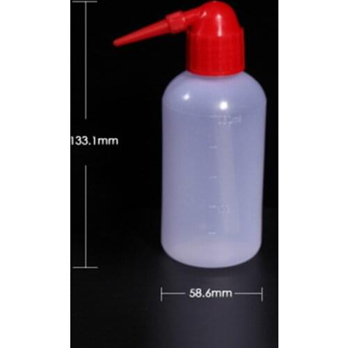 2pcs/lot 250ml Plastic Red top cap Squeeze Bottle Tattoo Wash Bottle Container Medical Bottle Lab Supplies
