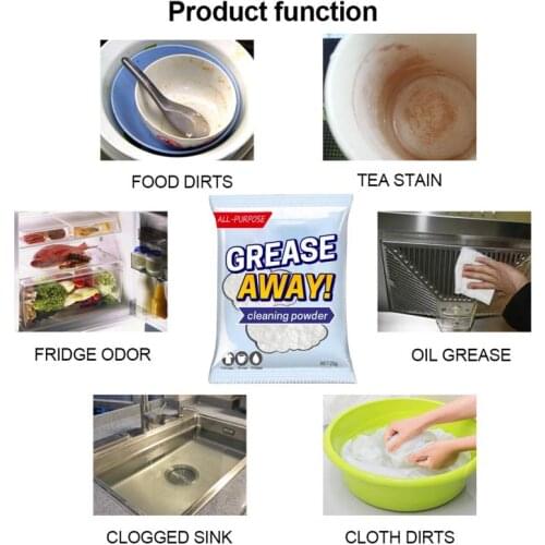 2021 Multi-purpose Grease Away Powder Kitchen Pot Cleaner Dirt Rust Remover Charred Stainless Steel Wok Pot Stains Cleanning