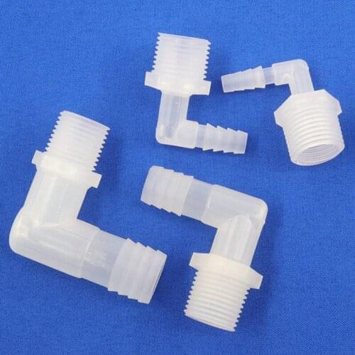 5~50pcs G1/2 Male Thread To 6.4~19.5mm PP Pagoda Elbow Connector Aquarium Tank Air Pump Adapter Irrigation Water Hose Joint
