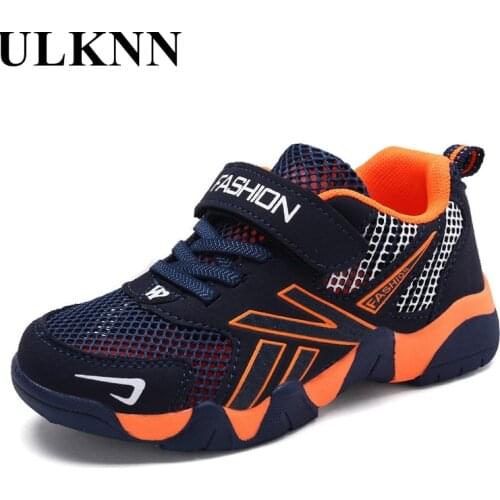 ULKNN Childrens Casual Net Sports Shoes Single Mesh Shoes Wear-resistant Breathable Boy Summer Students Outdoor Sneakers blue