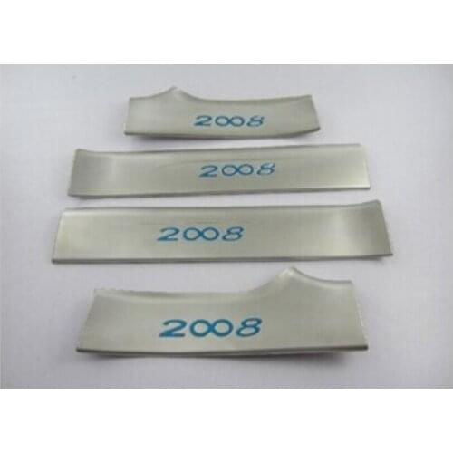 For Peugeot 2008 Car style high quality interior stainless steel scraper doors and windows 4 pieces