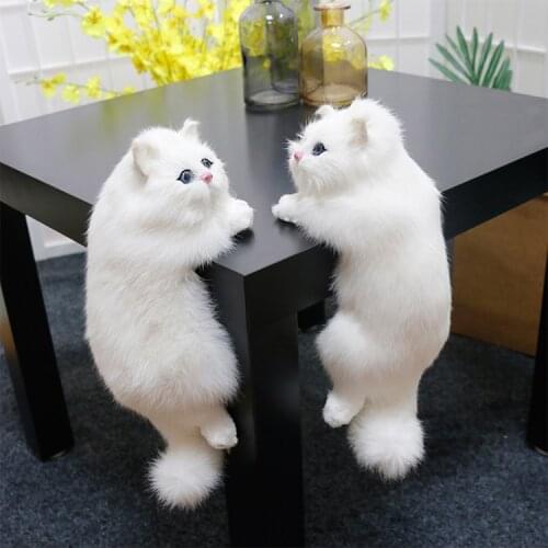 Simulation cat animal model Bionic cats ornaments home TV artificial crafts plush toy doll gift photography props Christmas
