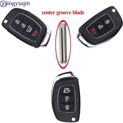 Jingyuqin 10pcs 3/4 Buttons Flip Folding Remote Key Shell Case FOB for Mistra Hyundai HB20 SANTA FE IX35 IX45 Accent I40 Styling