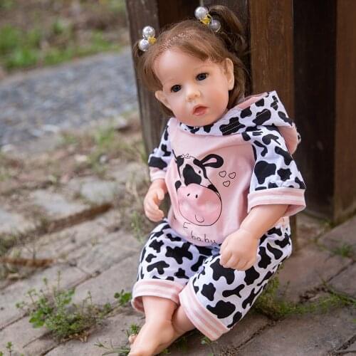 Hoomai 20 Inch New Lifelike Reborn Baby Doll Soft Silicone Vinyl Dolls Toy For Child Birthday Reborn Baby Doll