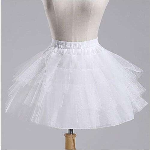 Bridal Multi Layered Mesh Lolita Short Petticoat Tutu Skirt With Steel Ring Princess Sweet Bustle Wedding Underskirt Hoop