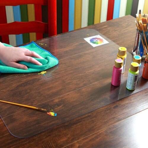 Table Cushion Waterproof Clear Desk Cover Protector 2mm Thick Plastic Clear Desk Pad Student Desks Clear Desk Pad Mat