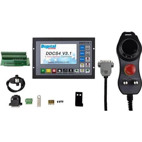 Newly upgraded ddcsv3.1 CNC motion control system suite engraving machine 3-axis 4-axis offline controller electronic handwheel