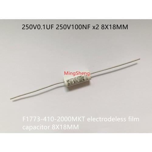 Original new 100% 250V0.1UF 250V100NF x2 F1773-410-2000MKT electrodeless film capacitor 8X18MM (Inductor)
