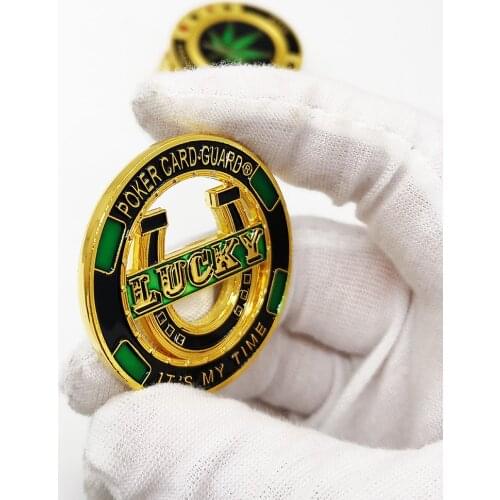 Poker Card Guard Gold Coin Lucky Commemorative Coins Collection Gift Souvenir Art Metal