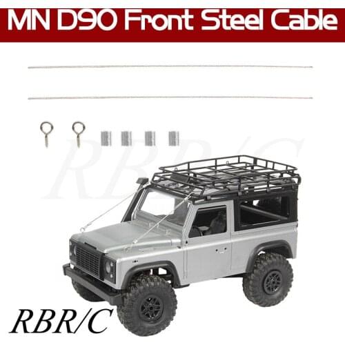 R656 Metal Front Steel Cable Upgrade DIY Accessories Parts For MN D90 Off-Road Climbing Four-Wheel Drive RC Remote Control Car