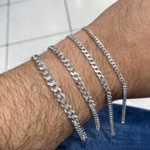 Size Size Simple Polite Stylish 314cc Model Silver Bracelet