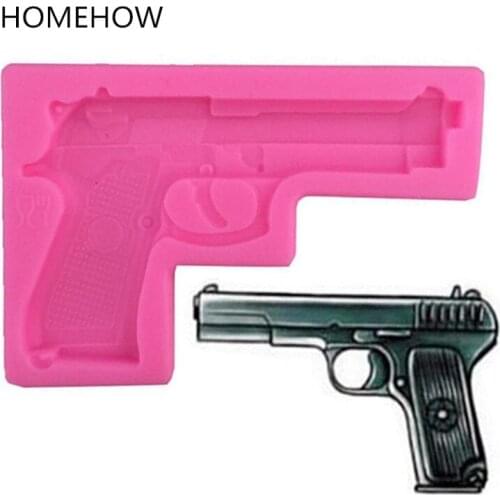 1PC/Lot Toy Gun Shape Silicone Cake Mold Boy Kids Toy Cake Baking Fondant Mold DIY Kitchen Accessories Decorating Tools