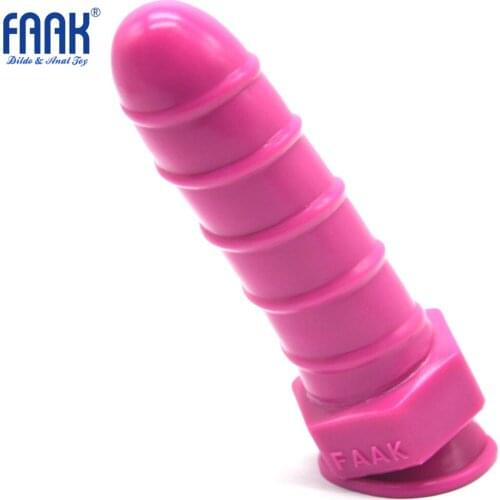 FAAK 22x4.5cm silicone Dildo Cock Suction Cup Male Artificial Penis Adult Sex Toy for Women Anal Plug Vagina Female Masturbator