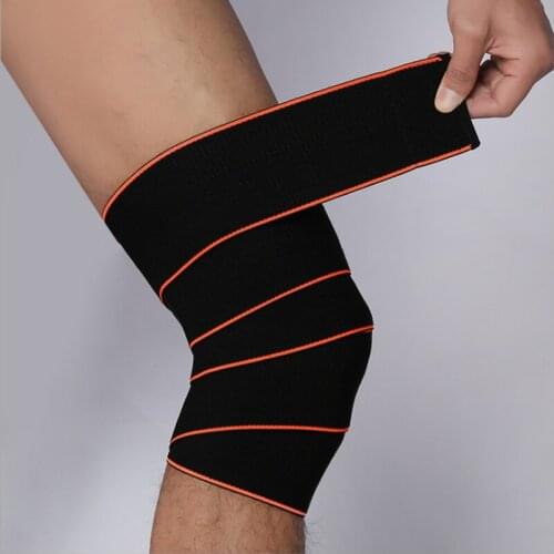 CHAO BA New 1PCS 182*8CM Fitness WeightLifting Leg Knee Compression Straps Wraps Elastic Bandages Poverlifting Squats Training