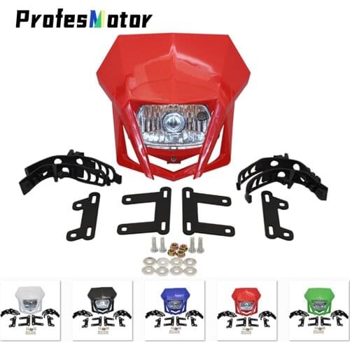 Universal Motorcycle Headlight Headlamp Fairing Farol De Milha Para Moto For HONDA XR CRF 150 230 250 450 Dirt Bike