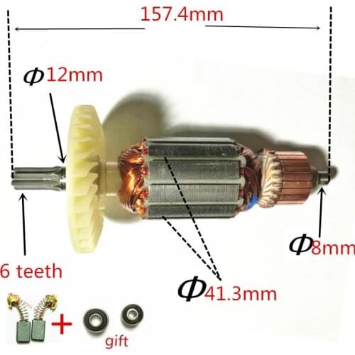 AC220-240V 6 teeth Rotor Motor Armature C213944E 360875E for HITACHI DH38MS DH38SS DH38YE2 Drill Hammer