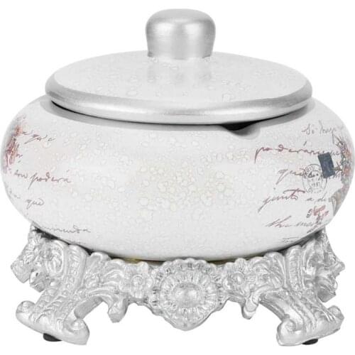 Storage tray Box and Organizer for Smoking Ashtrays Ceramic Ashtray with Lid European Style Tray Art Craft Home Living