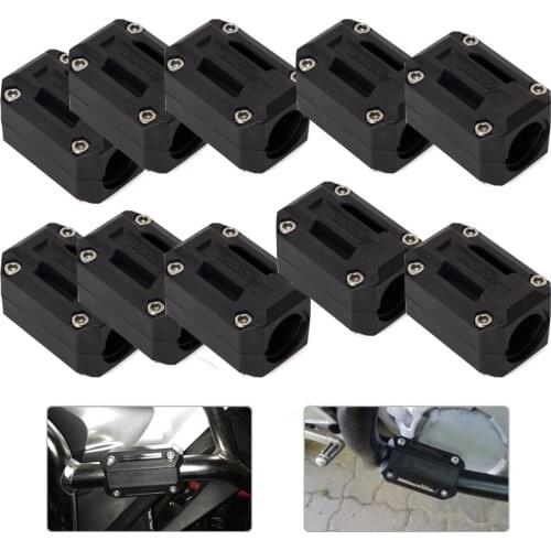For All Motorcycle Bumper Engine Guard Protection Block Excellent Plastic 22/25/28mm Crash Bar General Purpose Vehicle Black