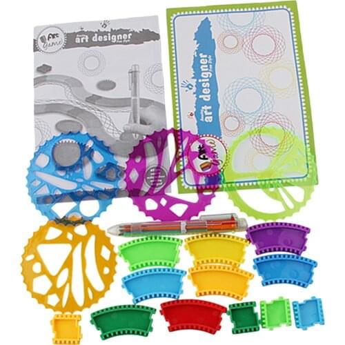 1Set Drafting Drawing Toys Spirograph Geometric Ruler Stencil DIY Spiral Art