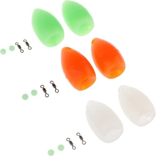 2pcs Plastic Floating Bombarda Floats for Long Distance Casting Lures Flies Fishing Float Fishing Tackle Green /Orange/White