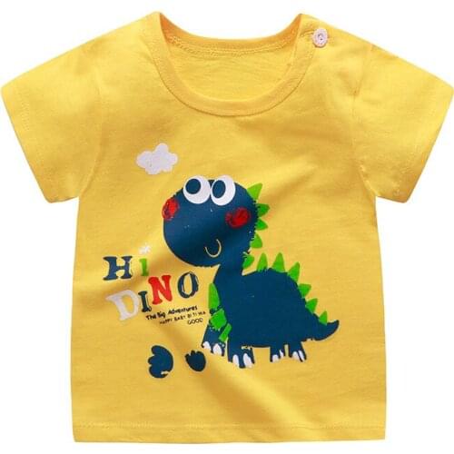 2021 Children T-shirt Cotton Kids Boys Summer Clothes Cartoon Animal Pattern Teen Girls Clothing for 0-6Y Childrens Clothing