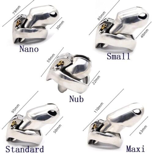 2021 New Stainless Steel HT V4 Penis Cage Lockable Penis Lock Cock Cage Penis Metal Cock Ring Chastity Cage Sex Toys For Men