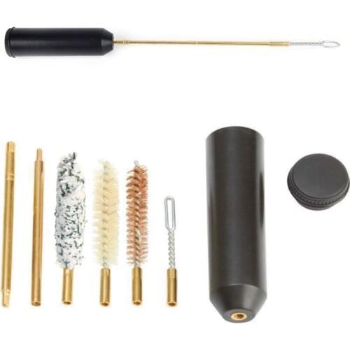 7PCS 9mm Pocket Size Pistol Cleaning Kit Hand Gun Rod Brush Set