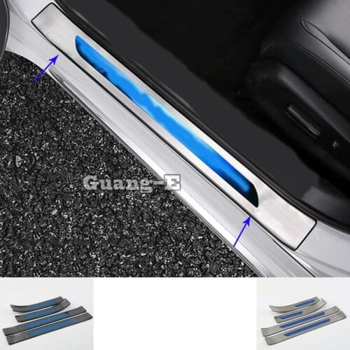 Car Threshold Strip Stainless Steel Door Scuff Plate External Pedal Moulding For Honda Accord Sedan 10th 2018 2019 2020