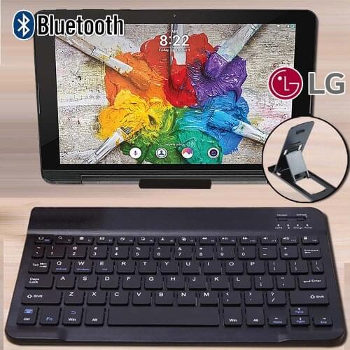 Bluetooth Keyboard Wireless Keyboard for LG G Pad 10.1 V700/Pad 3 III 10.1 FHD Tablet Noiseless Keyboards Bluetooth+Bracket
