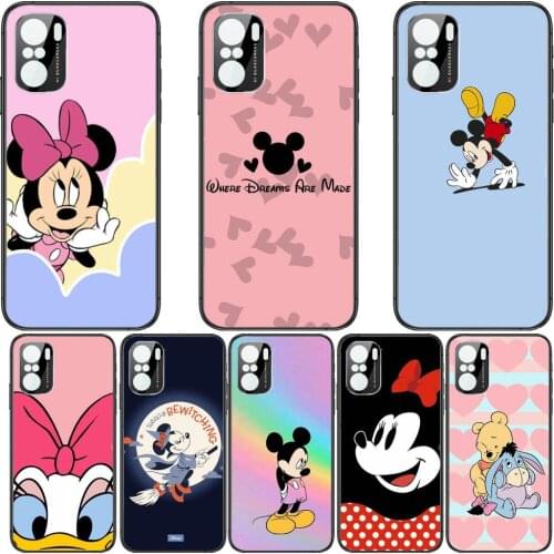 Mickey Friends Phone Case For xiaomi redmi POCO F1 F2 F3 X3 Pro M3 9C 10T Lite NFC Black Cover Silicone Back Prett mi 10 ultra c