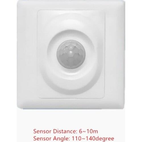 6m Range PIR Infrared Sensor Switch Wall 110V 220V 50Hz Auto Control LED Lamp Lighting Human Body Induction Detector White
