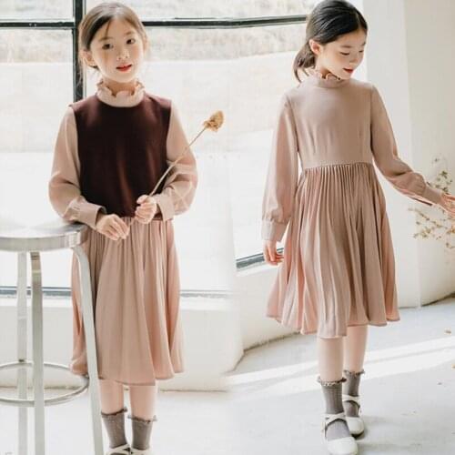 Elegant teenage girls clothing set Spring autumn ruffles lace collar blouse vest casual children suit long sleeve kids outwear