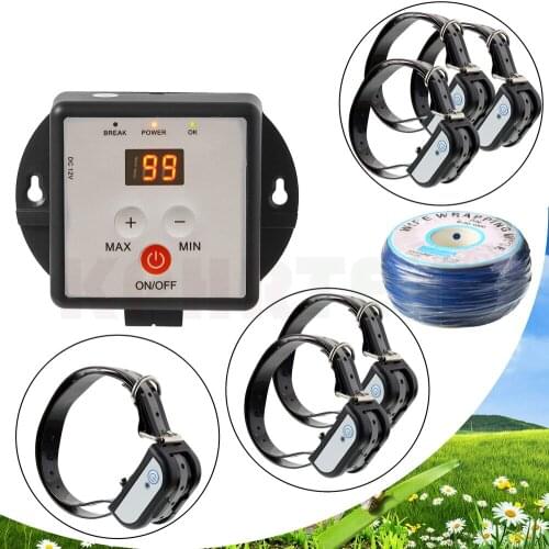 NEW Electric Dog Fence System Training Collar Rechargeable+300M Wires with 1/2/3 100g2280