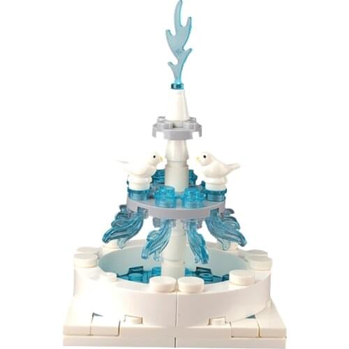 MOC City Circular Fountain Bird Model Toys Cultivate Interests Educational Building Blocks Suitable for Children Gifts Cities