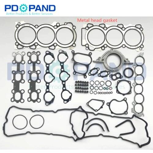 VQ35 VQ35DE Overhaul Rebuilding Gasket Kit for Nissan TENAN MURANO/RENAULT VEL SATIS V4Y715 For Infiniti G35 FX35 3.5L