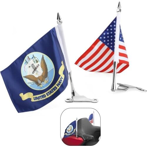 Motorcycle Flag Mount Tour Trunk Flag Pole with For Honda Goldwing GL1800 GL 1800 2018