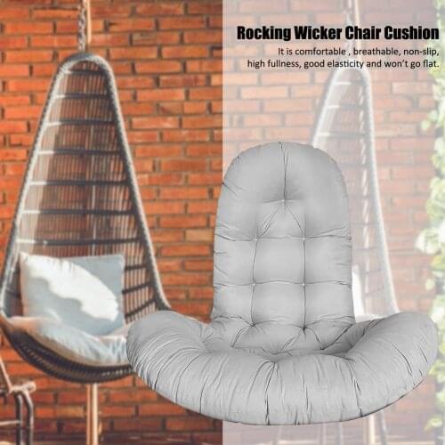 Rocking Chair Cushion Hanging Swing Chair Recliner Thick Mat Bench Sofa Pad Outdoor Garden Rattan Chair Sun Lounge Seat Cushion