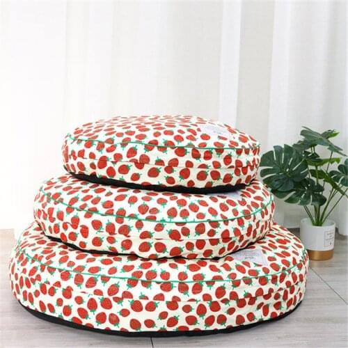 Round Pet Bed Dog Lounger Mat Cat Nest Thick Puppy Sleeping Cushion Washable Dog Basket Kennel House Kitten Sofa Pet Supplies