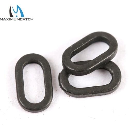Maximumcatch Carp Fishing 25pc Oval Rig Ring Pearl Shape Rings Matt Black Wifreo Carping Terminal Tackle