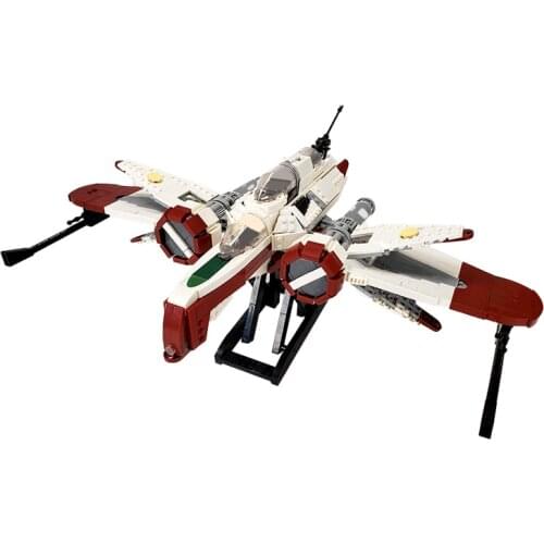 MOC Space war ARC-170 Interstellar Fighter Building Blocks Kit Space Warplane Battle Aircraft Bricks Toy For Children Xmas Gift