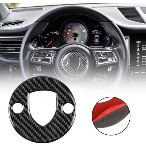 Button Frame Sticker Compact Sturdy Carbon Fiber Car Steering Wheel Button Frame Sticker for Porsche Macan 2014-2021 Accessorie