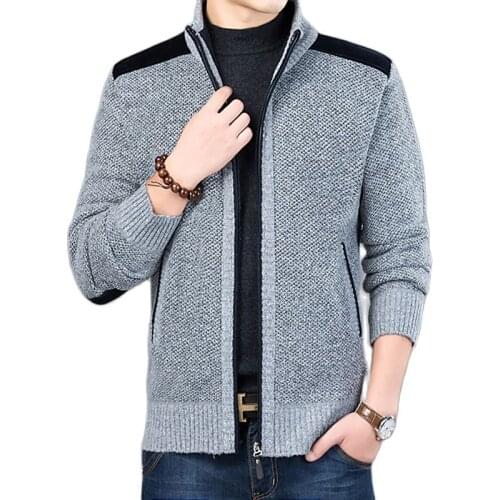 Thick New 2021 Fashion Brand Sweater For Mens Cardigan Slim Fit Jumpers Knitwear Warm Autumn Casual Korean Style Clothing Male