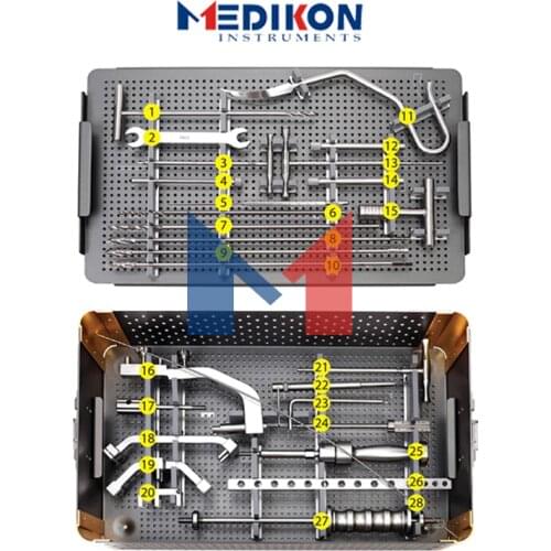 New German Humeral Interlocking Nail Instruments Set Intramedullary Orthopedic bone tibial distal positioning frame Gague set