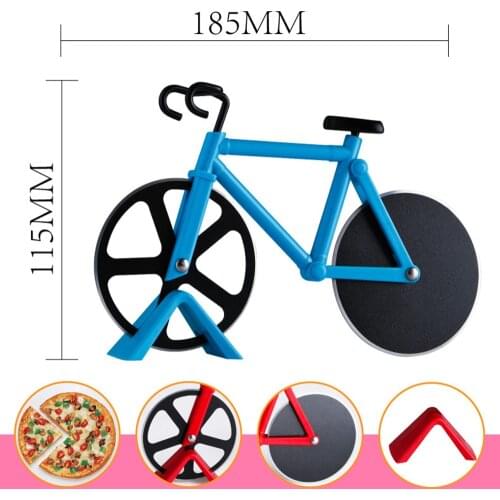 Bicycle Pizza Cutter Wheel Stainless Steel Pizza Knife Pizza Chopper Kitchen Gadget Pizza Cutter Knives Pizza Tool Bake Tools