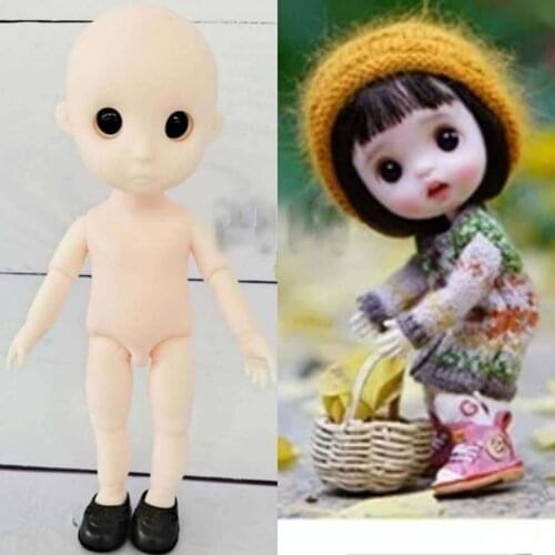 16CM BJD Doll Nude Body 13 Joints DIY Practice Makeup Doll Toys Head Naked Nude Bareheaded Doll Open Head With 1/12 Body