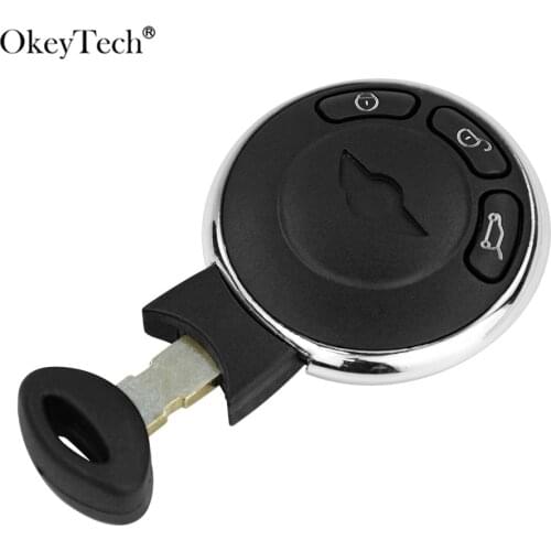 OkeyTech 3 Button Replacement Remote Control Car Key Case Fob Shell For BMW Mini Cooper R56 Keyless Entry Remote Key Cover