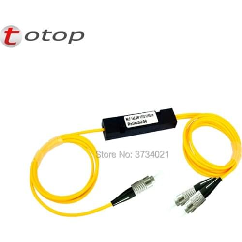 PLC Splitter 1x2 FC Singlemode PLC splitter Fiber Optic Fiber Fiber pigtailed FC 1310-1550nm wavelength