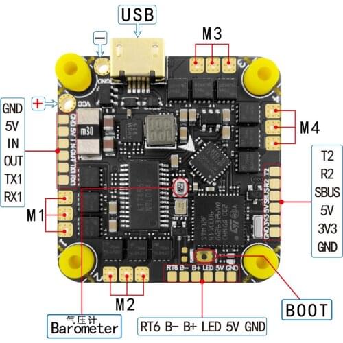 JMT 20A / 35A AIO 2-6S F411 Flight Control Built-in BLS 35A Betaflight For FPV RC Drone Quadcopter