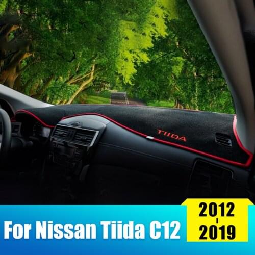 Car Dashboard Avoid Light Pad Instrument Platform Desk Panel Cover Mats Carpets For Nissan Tiida C12 2012-2019 Auto Accessories